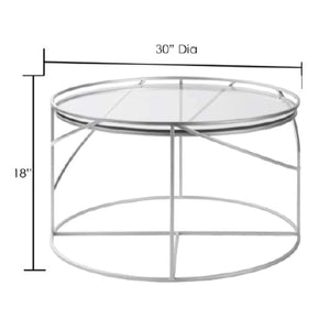 Surya Alsace AAC-001 Glass/Metal -Center Accent Table -Handcrafted - Fifth and Modern