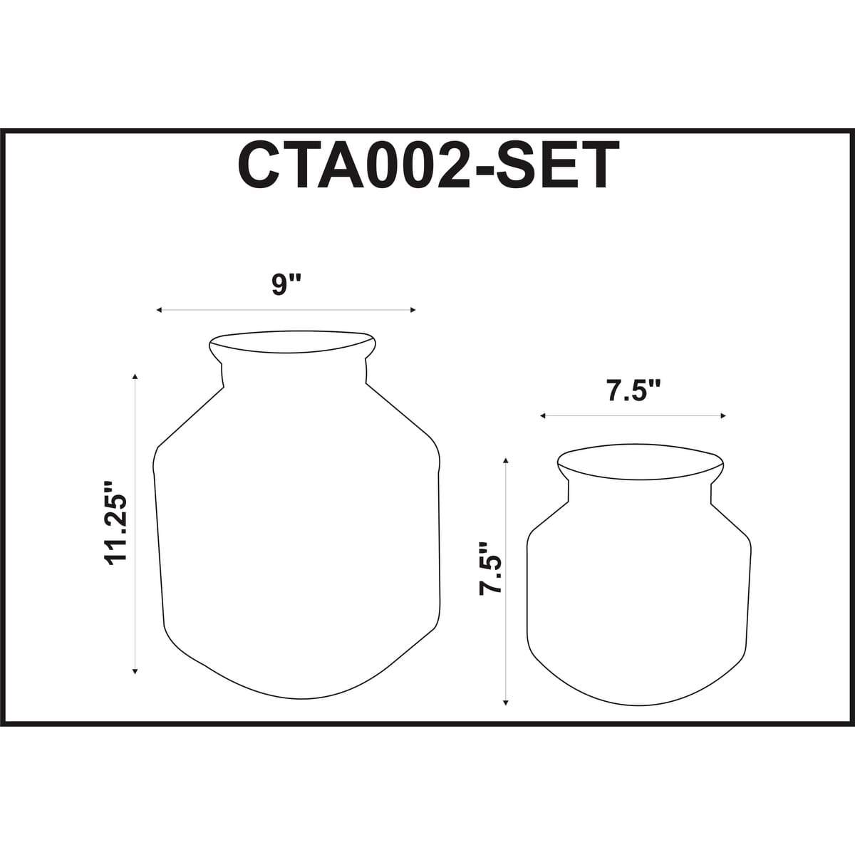 Surya Catalana CTA-002 Decorative Accents Vase Set - Fifth and Modern