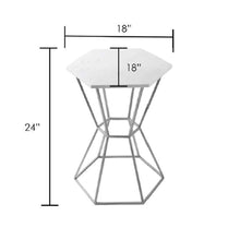 Surya Element ELM-001 Accent End Table -Marble Top, Handcrafted - Fifth and Modern