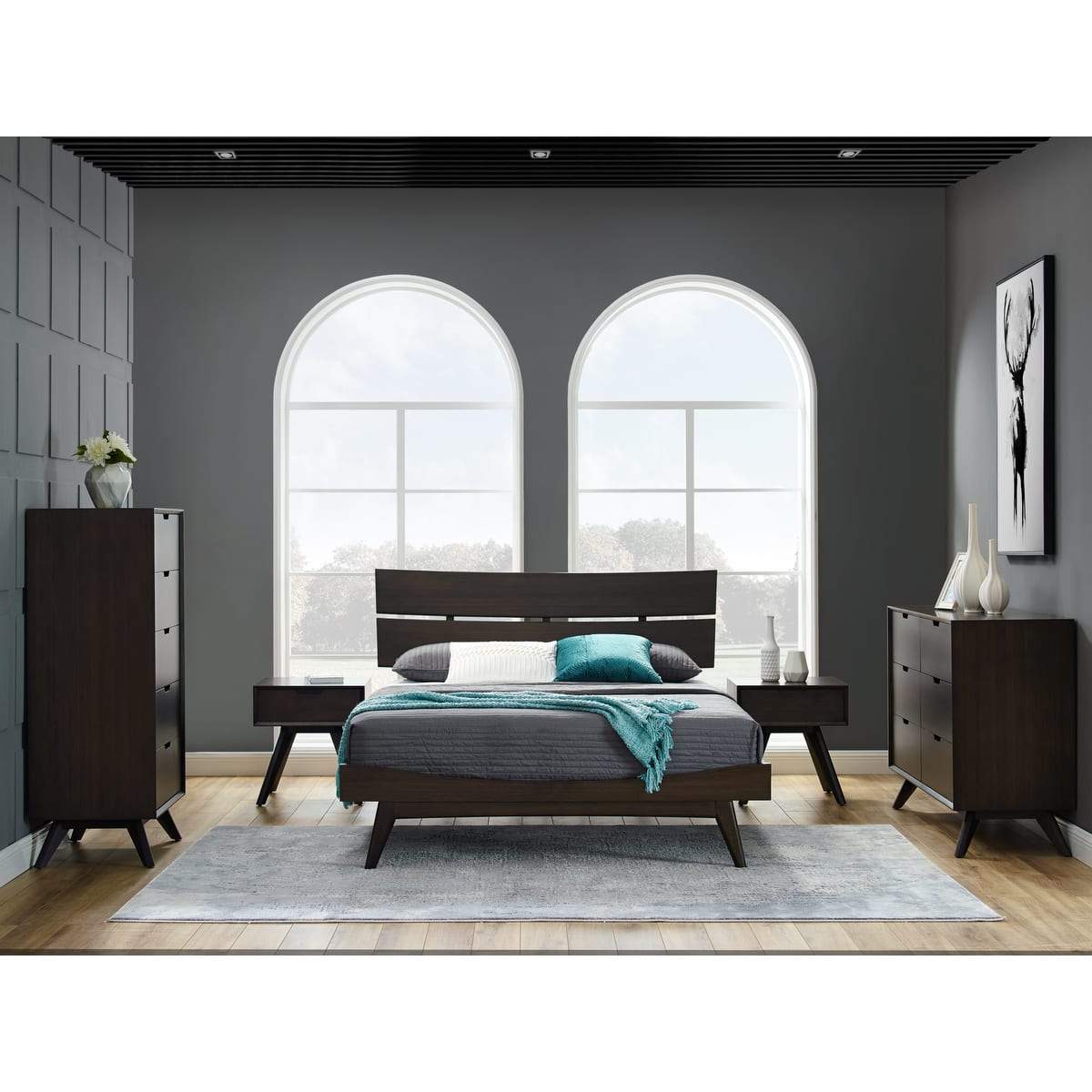 Eco Ridge Summit Platform Bed, Havana Finish, Bamboo - Fifth and Modern