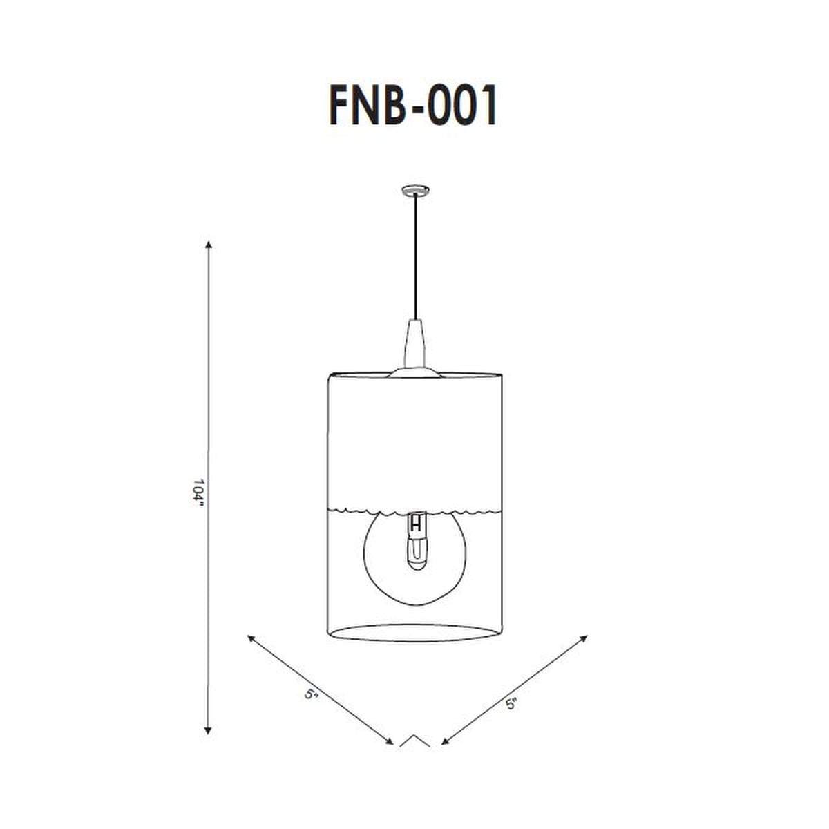 Surya Finsbury FNB-001 Modern Pendant Light -Carved Glass - Fifth and Modern