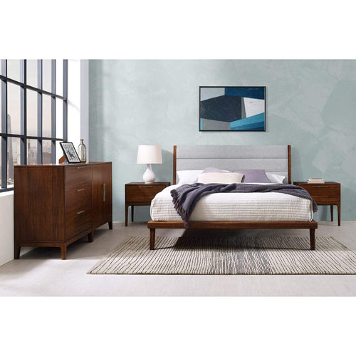 Greenington Mercury Upholstered Platform Bed -Exotic Finish, Mid-Century Style, Bamboo - Fifth and Modern