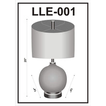 Surya Allie LLE-001 Modern Table Lamp -Silver/Pearl Glass Body - Fifth and Modern