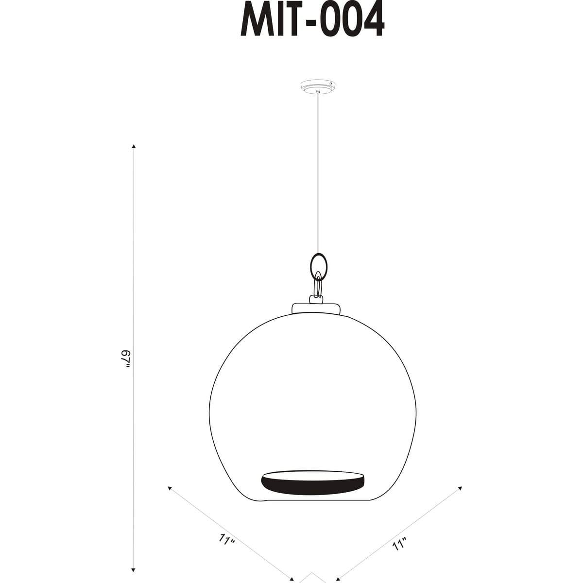 Surya Mist MIT-004 Modern Pendant Light -Gray - Fifth and Modern