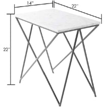 Surya Norah NRH-001 Modern End Table -Handcrafted, White Marble Top - Fifth and Modern