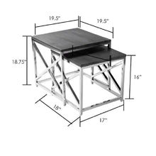 Surya Neville NVL-001 Transitional Nesting Table Set -Handcrafted, Wood Top - Fifth and Modern