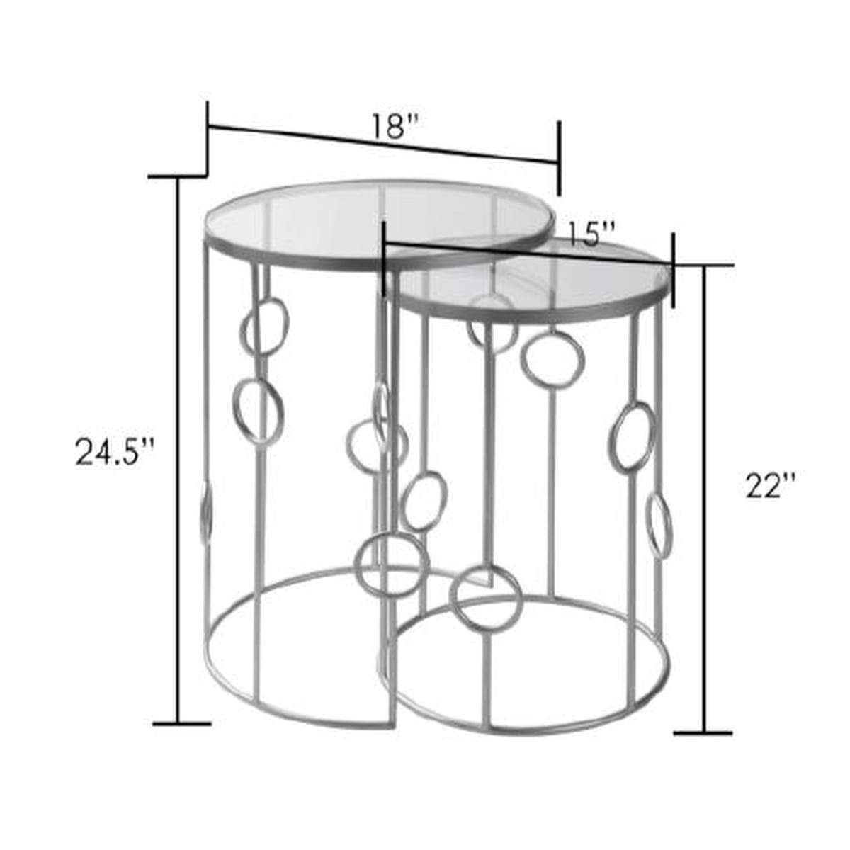 Surya Zora ZRA-001 Accent Table Set - Fifth and Modern