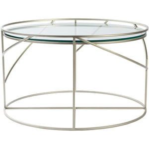 Surya Alsace AAC-001 Glass/Metal -Center Accent Table -Handcrafted - Fifth and Modern