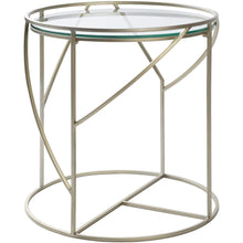 Surya Alsace AAC-002 Accent / End Table -Handcrafted, Glass Top, Metal Base - Fifth and Modern