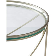 Surya Alsace AAC-002 Accent / End Table -Handcrafted, Glass Top, Metal Base - Fifth and Modern