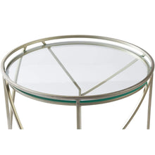 Surya Alsace AAC-002 Accent / End Table -Handcrafted, Glass Top, Metal Base - Fifth and Modern