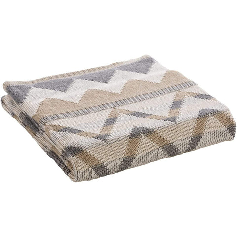 Surya Adara AAR-1000  Bohemian/Global Knitted Cotton Throw Blanket - Fifth and Modern