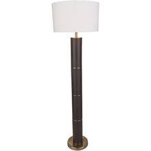 Surya Andrews ADS-002 Floor Lamp -Antiqued Brown Leather with Brass Accents - Fifth and Modern