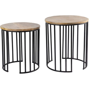 Surya Ansh ANH-003 Accent / Nesting Table Set -Handcrafted - Fifth and Modern