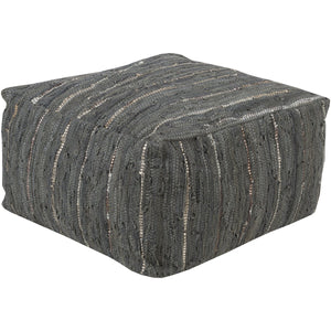 Surya Anthracite ATPF-003 Pouf - Fifth and Modern