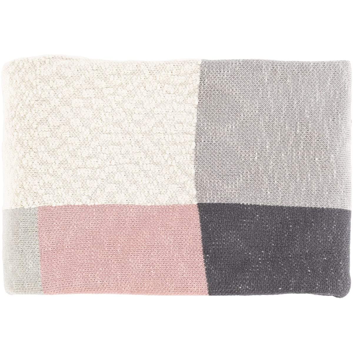 Surya Brickel BKL-1000  Modern Knitted Cotton Throw Blanket - Fifth and Modern