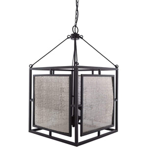 Surya Brynlee BNL-002 Transitional Pendant Light -Black/Silver - Fifth and Modern