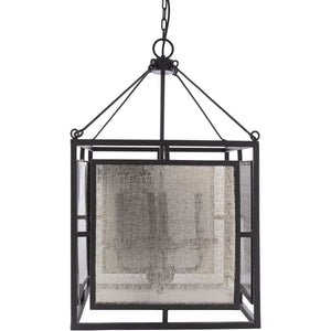 Surya Brynlee BNL-002 Transitional Pendant Light -Black/Silver - Fifth and Modern