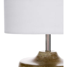 Surya Coast CAT-972 Transitional Table Lamp -Bleached Wood Body with Cotton Shade - Fifth and Modern