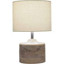 Surya Coast CAT-972 Transitional Table Lamp -Bleached Wood Body with Cotton Shade - Fifth and Modern