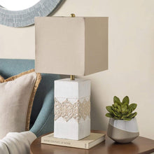 Surya Creed CEE-001 Transitional Table Lamp -White Washed Wood Body - Fifth and Modern