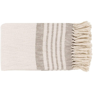 Surya Chamonix CMX-1000  Transitional Hand Woven Cotton Blend Throw Blanket - Fifth and Modern