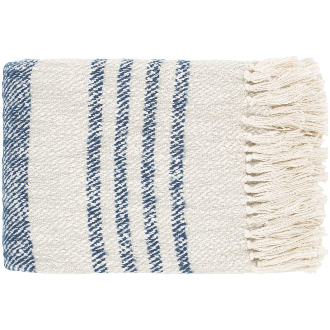 Surya Chamonix CMX-1002  Transitional Hand Woven Cotton Blend Throw Blanket - Fifth and Modern