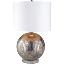 Surya Constancce COC-001 Updated Traditional Table Lamp -Silver Etched Glass Body - Fifth and Modern