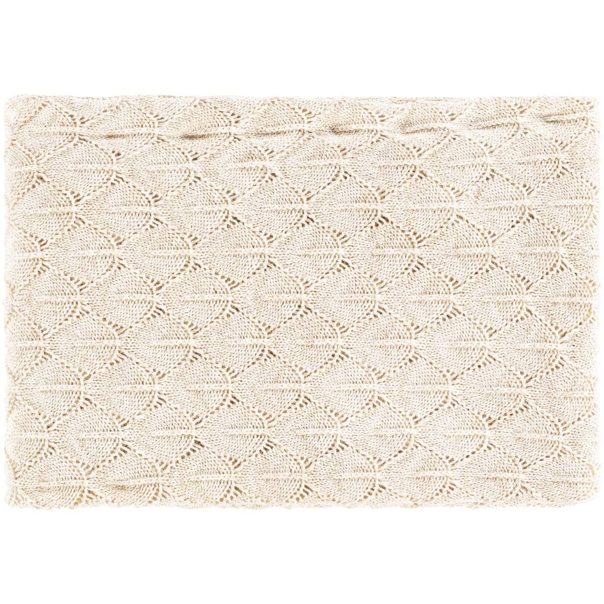 Surya Captiva CPV-1000  Transitional Knitted Cotton Blend Throw Blanket - Fifth and Modern