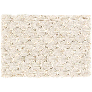 Surya Captiva CPV-1000  Transitional Knitted Cotton Blend Throw Blanket - Fifth and Modern