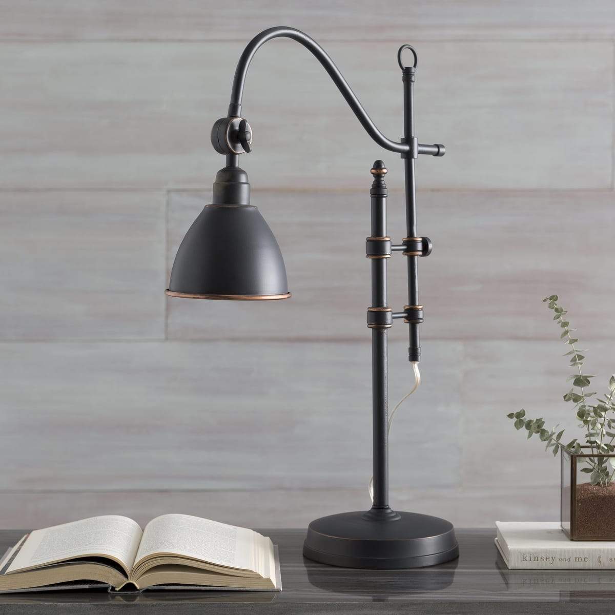 Surya Chatham CTM-001 Industrial Table Lamp -Antiqued Bronze Finish - Fifth and Modern