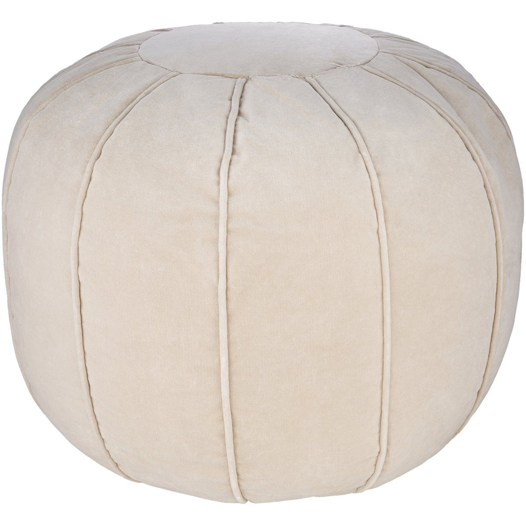 Surya Cotton Velvet CVPF-010 Pouf - Fifth and Modern