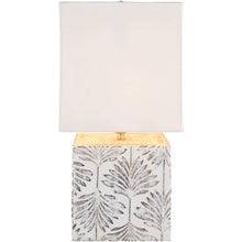 Surya Dax DAX-002 Transitional Table Lamp -White Distressed Wood Body - Fifth and Modern