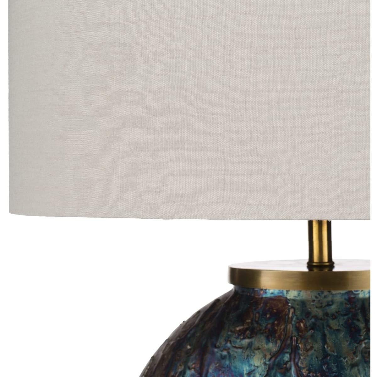 Surya Donia DOI-004 Modern Table Lamp 21.5" -Multi-Colored Iridescent Glass Body - Fifth and Modern