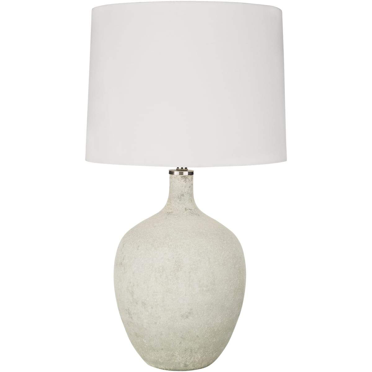 Surya Dupree DPR-001 Transitional Table Lamp -White Marbled Glass Body - Fifth and Modern