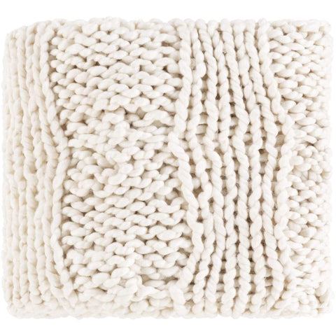 Surya Denton DTO-1000  Texture Knitted Acrylic, Wool Throw Blanket - Fifth and Modern