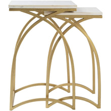 Surya Evana EAN-001 Accent Nesting Table Set -Marble Top, Handcrafted - Fifth and Modern