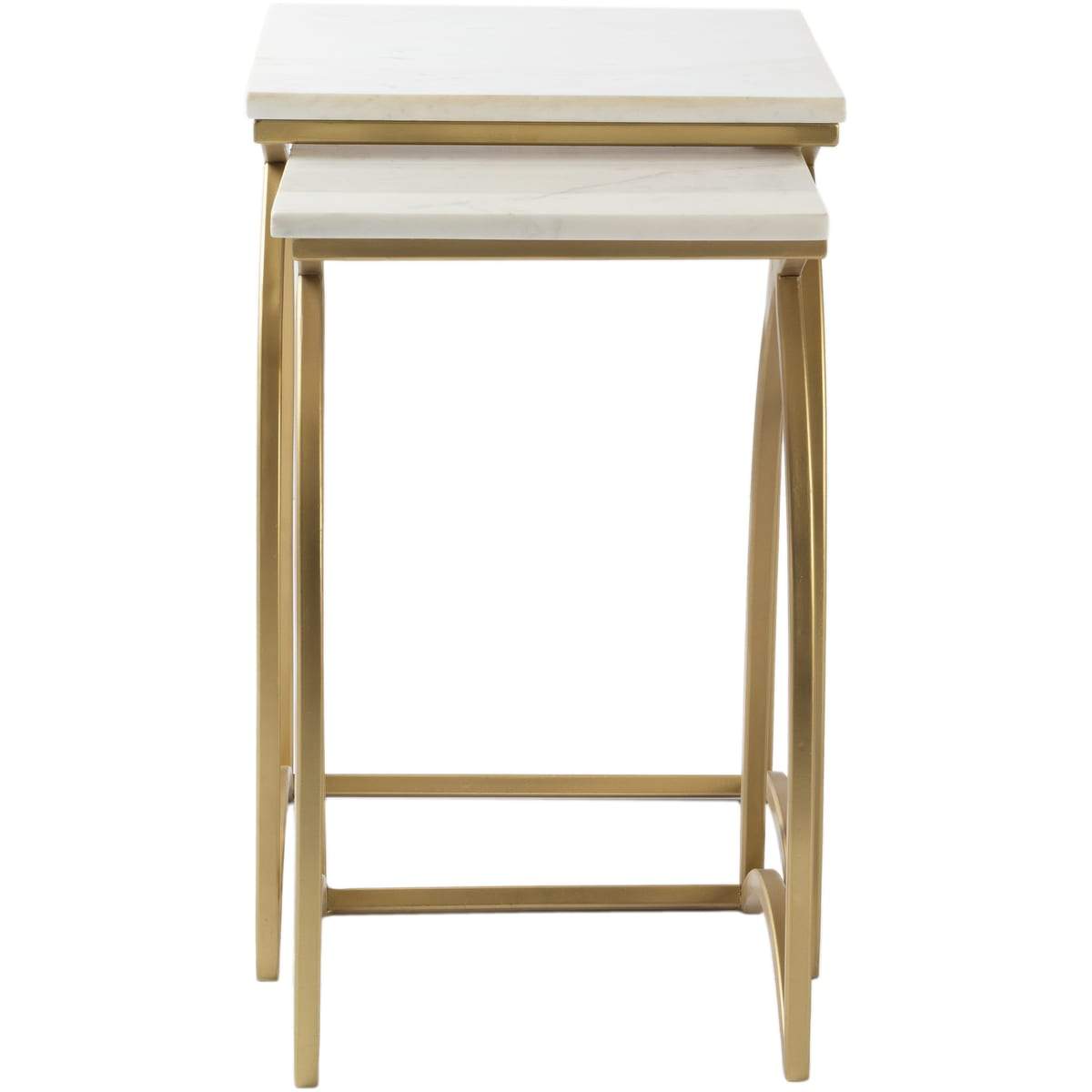 Surya Evana EAN-001 Accent Nesting Table Set -Marble Top, Handcrafted - Fifth and Modern