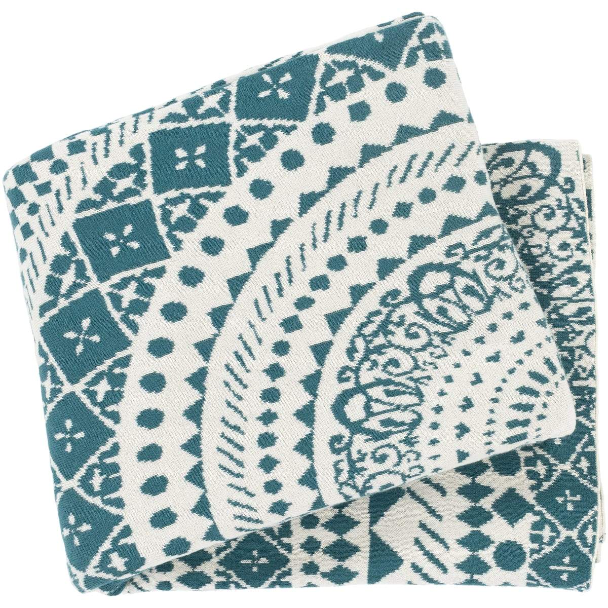 Surya Ekena EKN-1001  Bohemian/Global Knitted Cotton Throw Blanket - Fifth and Modern