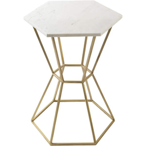 Surya Element ELM-001 Accent End Table -Marble Top, Handcrafted - Fifth and Modern