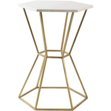 Surya Element ELM-001 Accent End Table -Marble Top, Handcrafted - Fifth and Modern