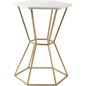 Surya Element ELM-001 Accent End Table -Marble Top, Handcrafted - Fifth and Modern