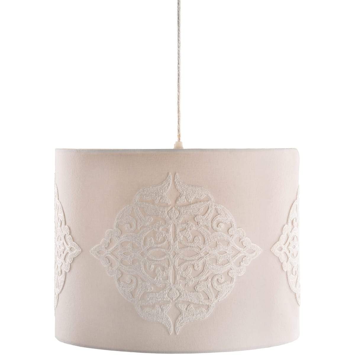 Surya Elisa ESA-001 Traditional Pendant Light -Gray/White - Fifth and Modern