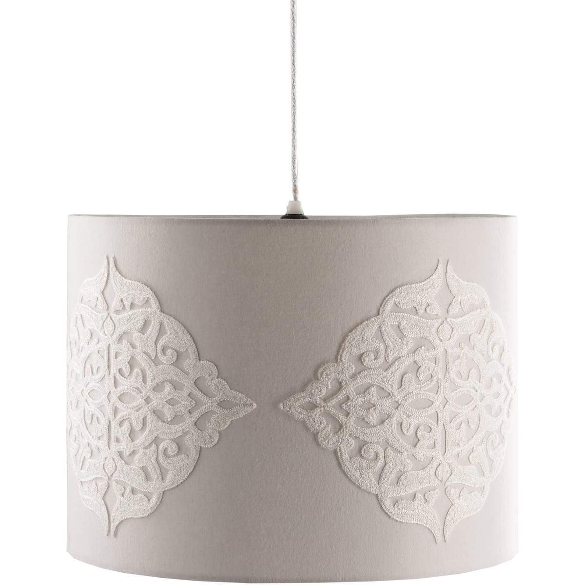 Surya Elisa ESA-001 Traditional Pendant Light -Gray/White - Fifth and Modern