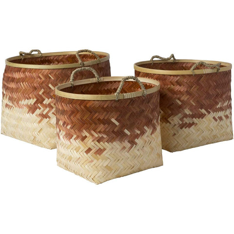 Surya Forrestburg FGT-005 Decorative Bamboo Basket Set - Fifth and Modern