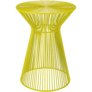 Surya Fife FIFE-104 Accent End Table -Contemporary, Metal, Wire, Bright Yellow - Fifth and Modern