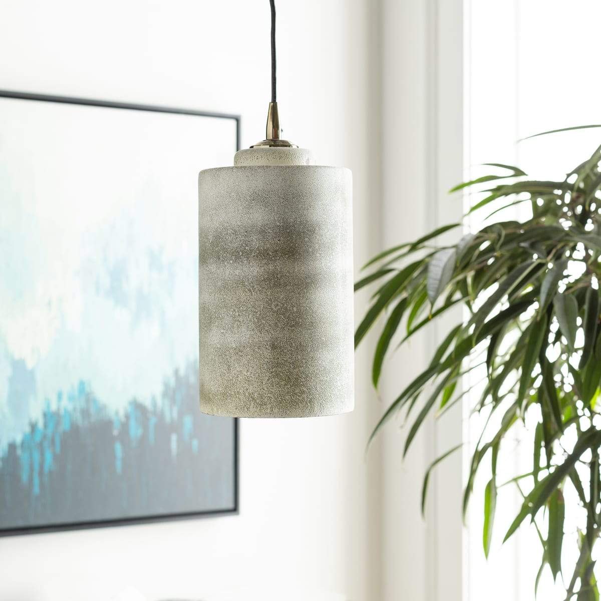 Surya Glebe GBE-001 Modern Pendant Light -Gray - Fifth and Modern