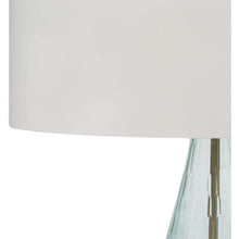 Surya Glasshouse GSH-003 Modern Table Lamp -Aqua Glass, Antiqued Brass Finish Body - Fifth and Modern