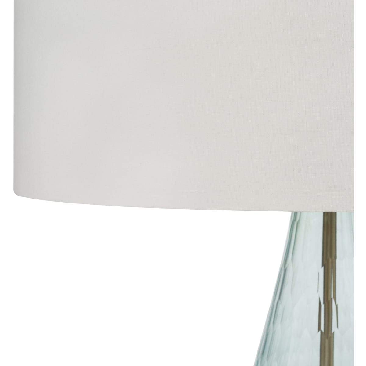 Surya Glasshouse GSH-003 Modern Table Lamp -Aqua Glass, Antiqued Brass Finish Body - Fifth and Modern