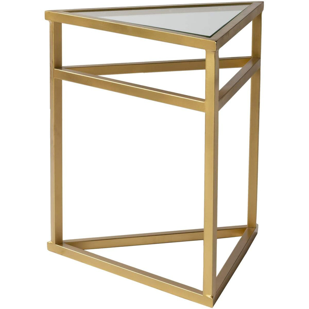 Surya Halifax HLI-001 Accent End Table -Contemporary, Handcrafted, Metal, Glass - Fifth and Modern